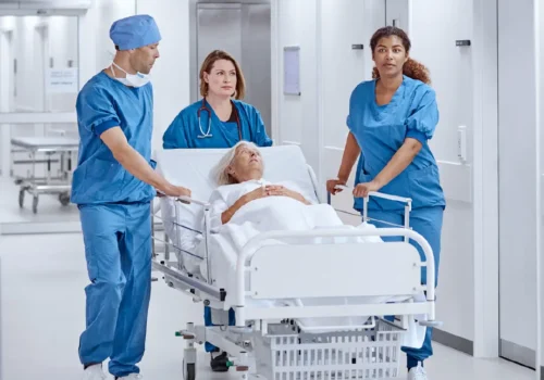 Healthcare asset tracking system in hospital use
