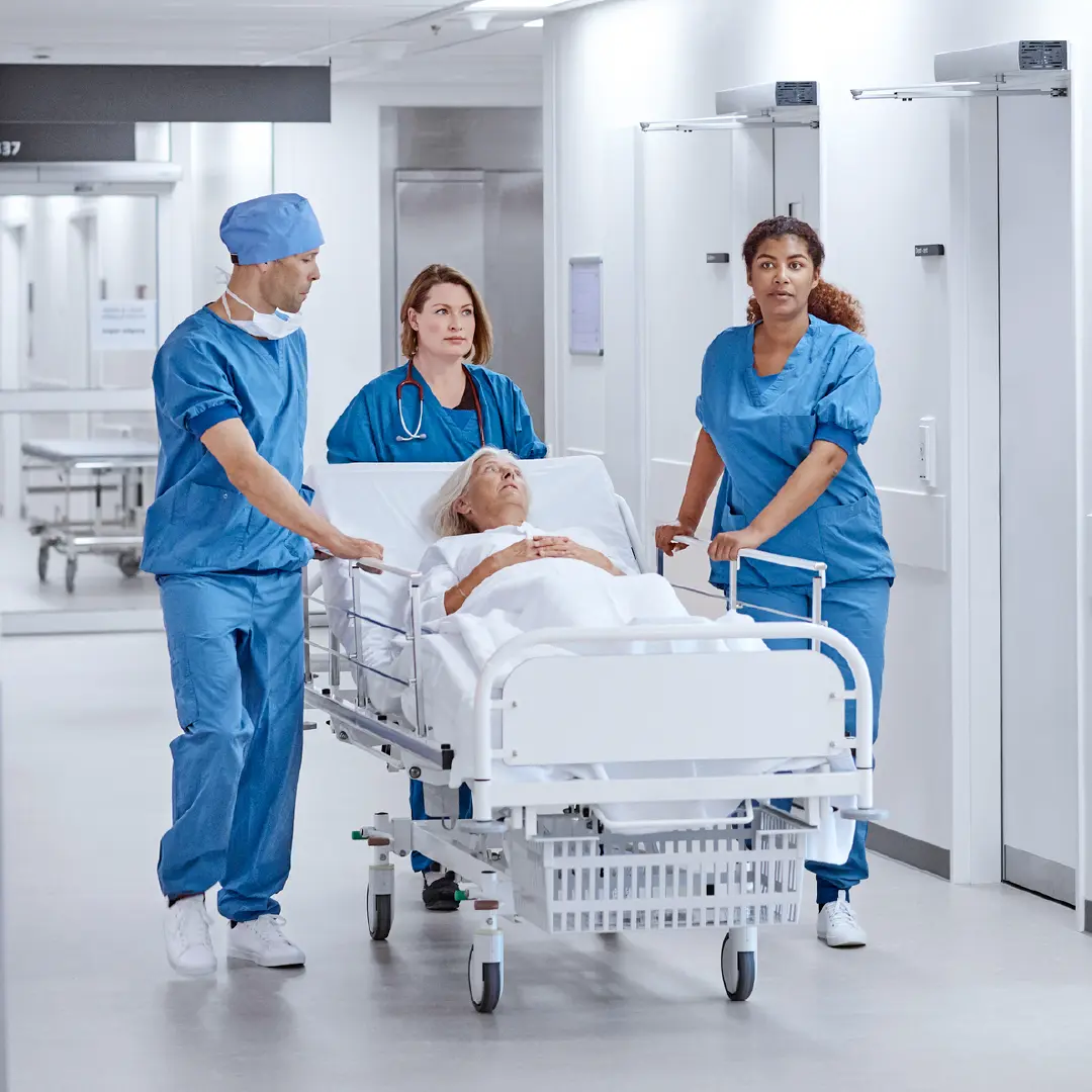 Healthcare asset tracking system in hospital use