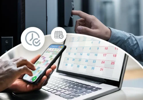 Time and attendance system tracking employee hours
