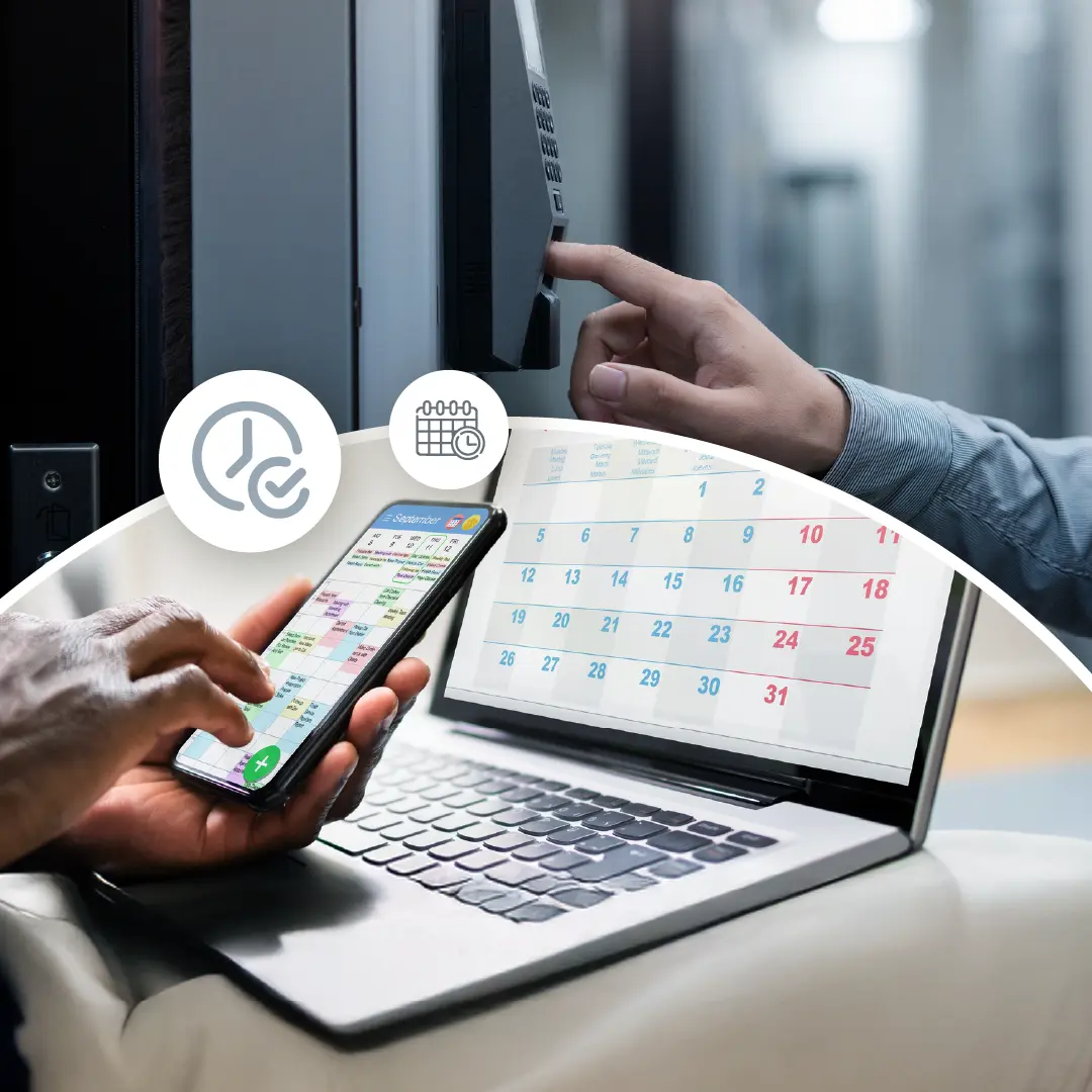 Time and attendance system tracking employee hours