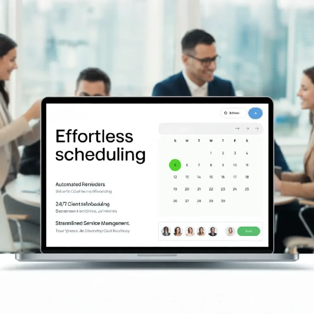 Client using online appointment booking interface