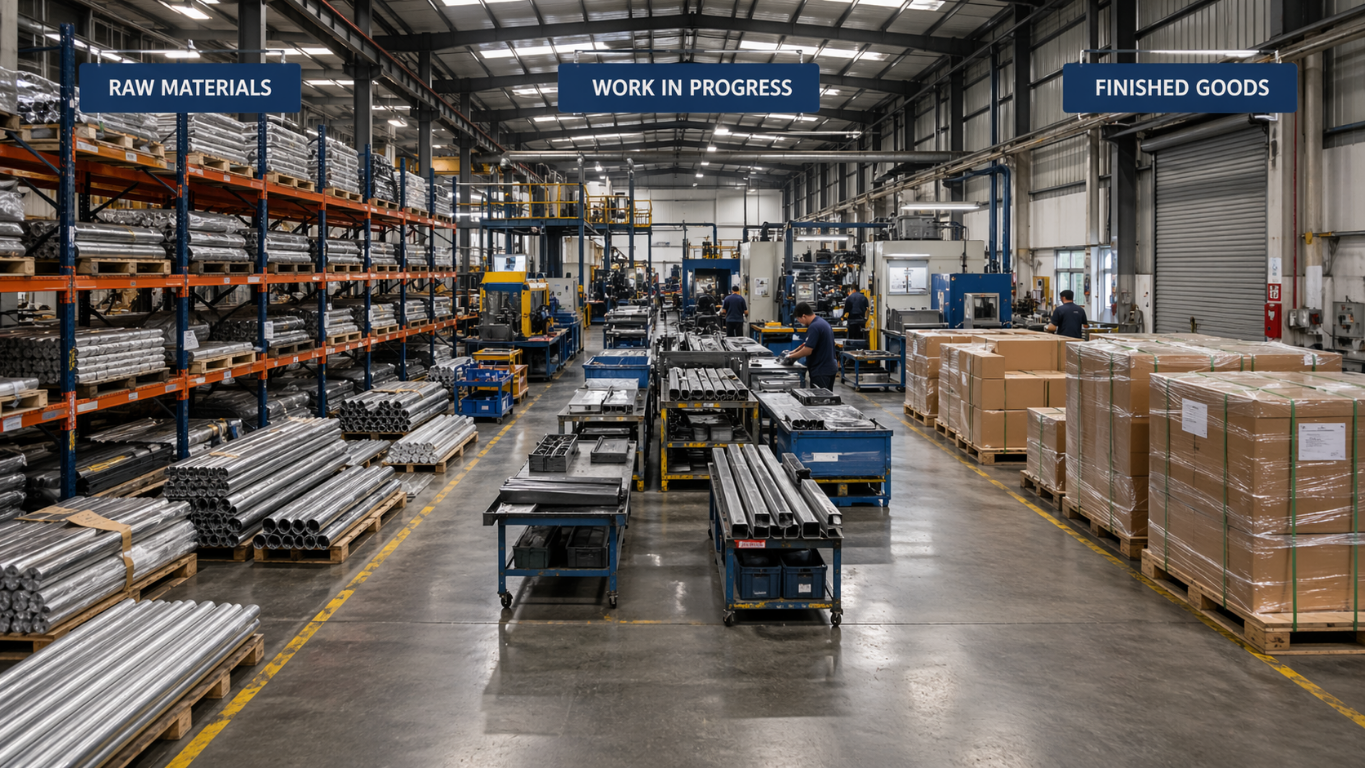 Track from Raw Materials to Finished Goods